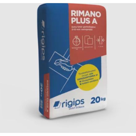 Rigips Rimano Plus A extra fehér -kézi glettelőgipsz 0-10mm  20kg