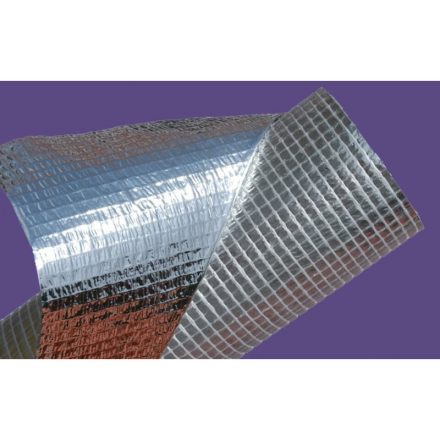 Fólia -ISOFOL-ALU-SILVER alukasírozott szőtt ezüst párazáró 120 g (75 m2/tek) 411-IFA