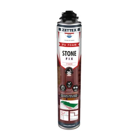 Zettex Stone Fix gyors ragasztóhab 750 ml PISZTOLYOS - PTH Rapid Dryfix téglához is