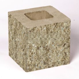   Architektura kerítéskő félkő 20x20x20 cm - beige-barna satírozott