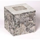 Architektura kerítéskő félkő 20x20x20 cm - jégszürke satírozott 