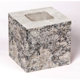   Architektura kerítéskő félkő 20x20x20 cm - jégszürke satírozott 