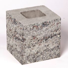   Architektura kerítéskő félkő 20x20x20 cm - kagylóhéj satírozott 