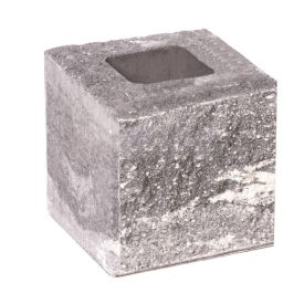   Architektura kerítéskő félkő 20x20x20 cm - feketemárvány