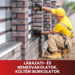 Lábazati- és nemesvakolatok, kültéri burkolatok