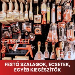 Festő szalagok, ecsetek, egyéb kiegészítők