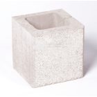 Leier Modern kerítéskő finomszórt félkő (20x20x20) - törtfehér 