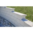 Leier Modern kerítéskő finomszórt félkő (20x20x20) - törtfehér 