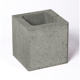   Leier Modern kerítéskő natúr félkő (20x20x20) - anyagszürke